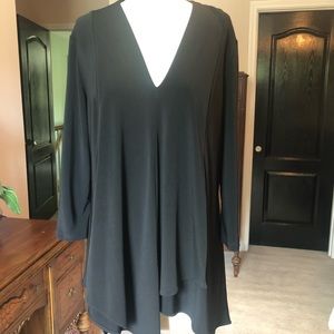 Joseph Ribkoff draped 3/4 sleeve knit top.